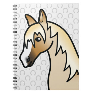 Cuaderno Cabeza de caballo de dibujos animados Palomino
