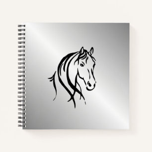 Cuaderno Cabeza de caballo en plata
