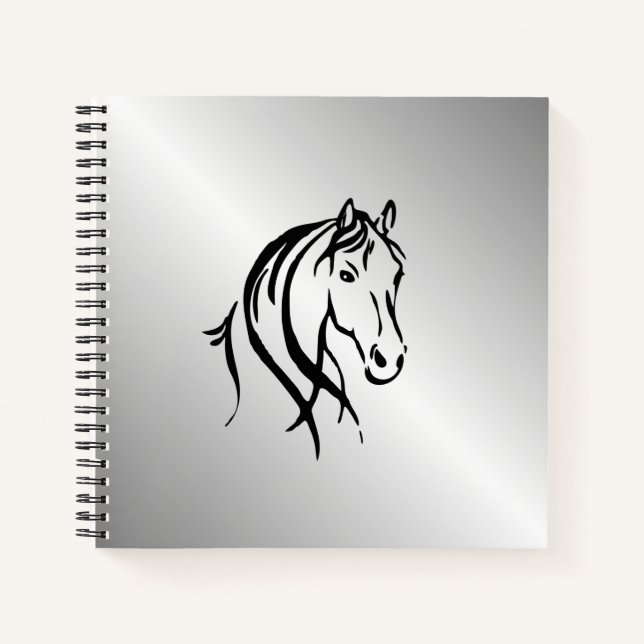 Cuaderno Cabeza de caballo en plata (Anverso)