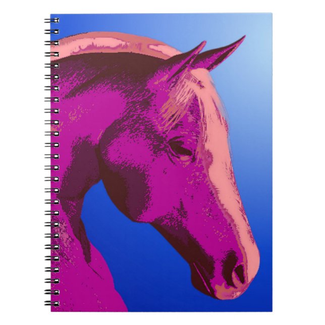 Cuaderno Cabeza de caballo rosa Resumen de notas de arte an (Frente)