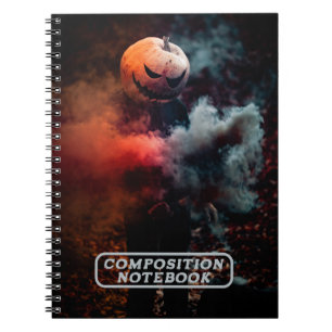 Cuaderno Cabeza de calabaza de calabaza de Jack-o-lantern e