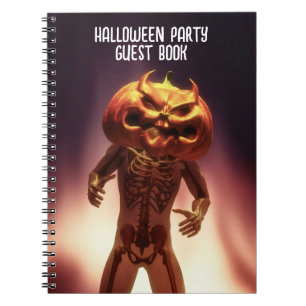 Cuaderno Cabeza de calabaza espantosa. Fiesta de Halloween