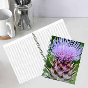 Cuaderno Cabeza de Cardo Alcachofa Morada Floral