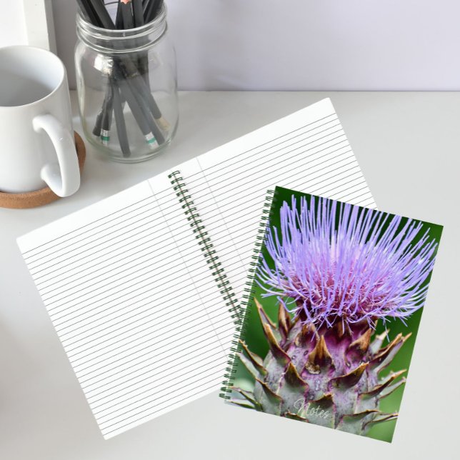 Cuaderno Cabeza de Cardo Alcachofa Morada Floral (In Situ)