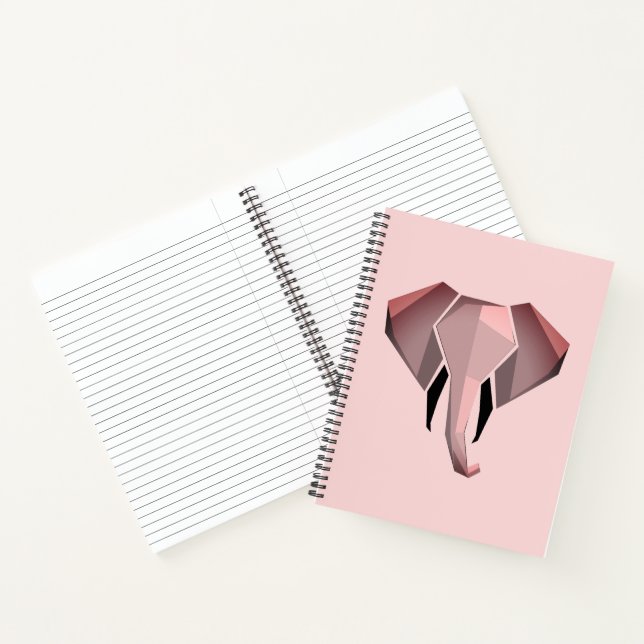 Cuaderno Cabeza de elefante geométrico  (Interior)