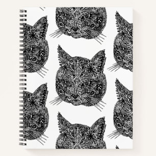 Cuaderno Cabeza de gato ornamental