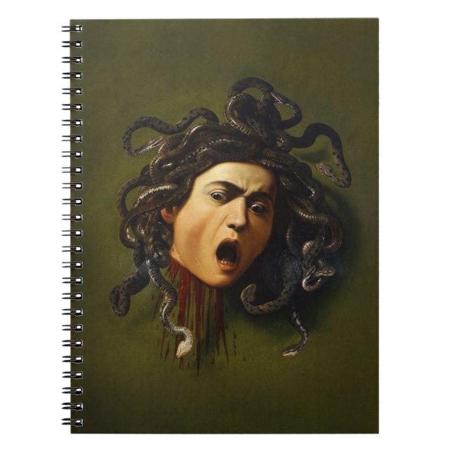 Cuaderno Cabeza de Medusa Caravaggio pintando cuadros de mi (Frente)
