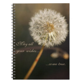 Cuaderno Cabeza de semilla de Dandelion en tonos marrones