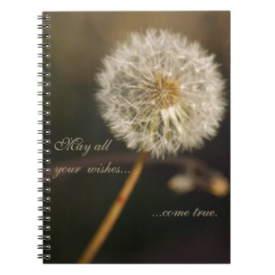 Cuaderno Cabeza de semilla de Dandelion en tonos marrones