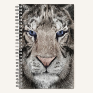 Cuaderno Cabeza de Tigre Blanco Estética de Vida Silvestre