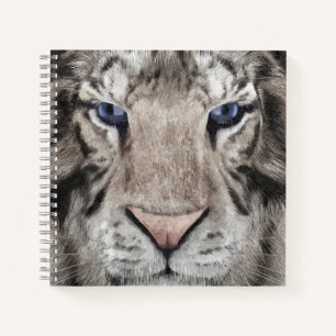 Cuaderno Cabeza de Tigre Blanco Estética de Vida Silvestre
