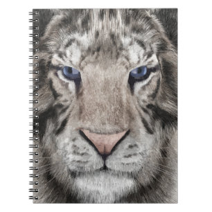 Cuaderno Cabeza de Tigre Blanco Estética de Vida Silvestre