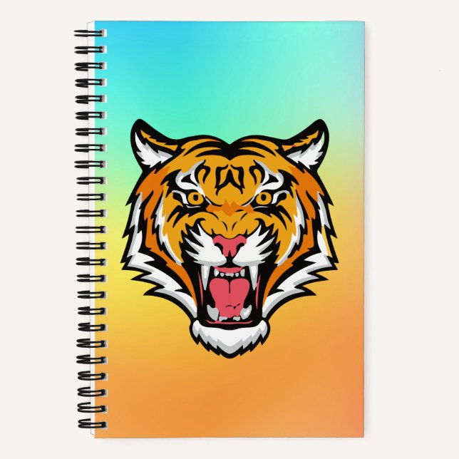 Cuaderno Cabeza de tigre ruidosa-25818 (Anverso)