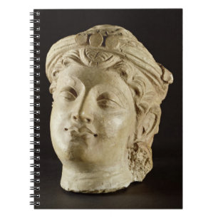 Cuaderno Cabeza del estuco, Gandhara, ANUNCIO del siglo IV