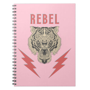 Cuaderno Cabeza del tigre de los Rebeldes con pernos de ilu