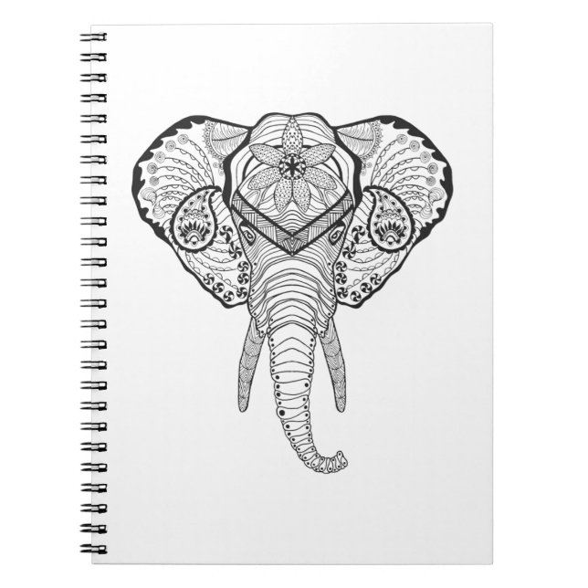 Cuaderno Cabeza inspirada del elefante (Frente)