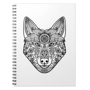 Cuaderno Cabeza inspirada del lobo