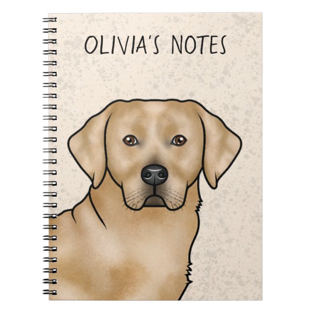 Cuaderno Cabeza y nombre de perro labrador retriever labrad (Frente)