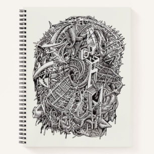 Cuaderno Cabezal rancio, dibujo con tinta