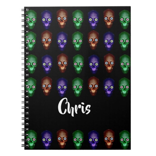 Cuaderno Cabezas de cráneo coloridas (Frente)