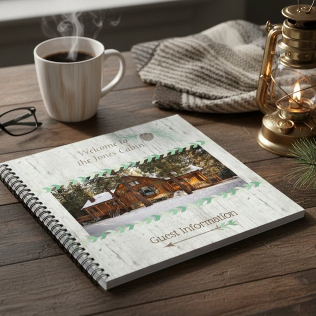 Cuaderno Cabin Vacation Property Rental Home Guest Book (Subido por el creador)