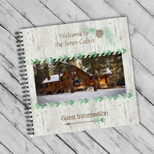 Cuaderno Cabin Vacation Property Rental Home Guest Book