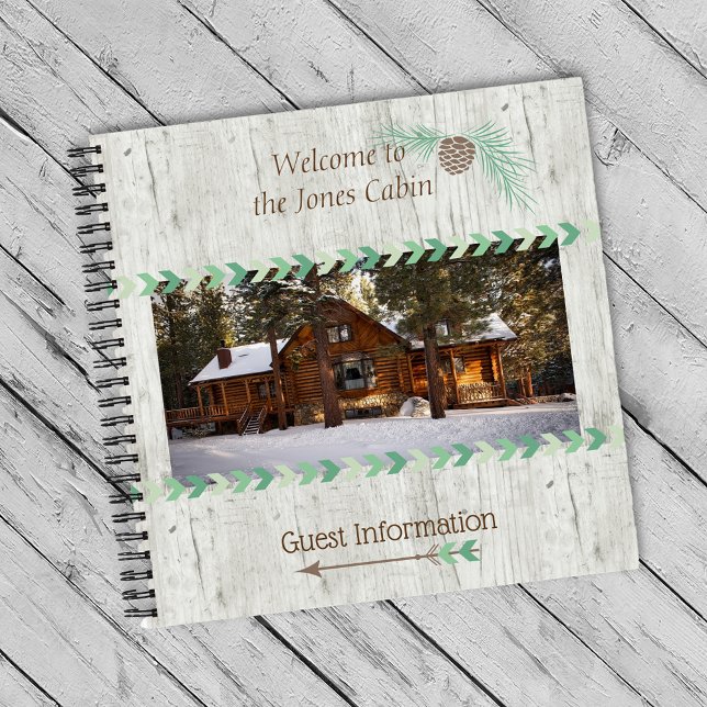 Cuaderno Cabin Vacation Property Rental Home Guest Book (Subido por el creador)