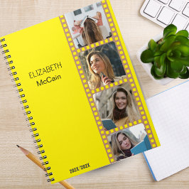 Cuaderno Cabina de Fotos Amarilla - Personalizada Moderna y