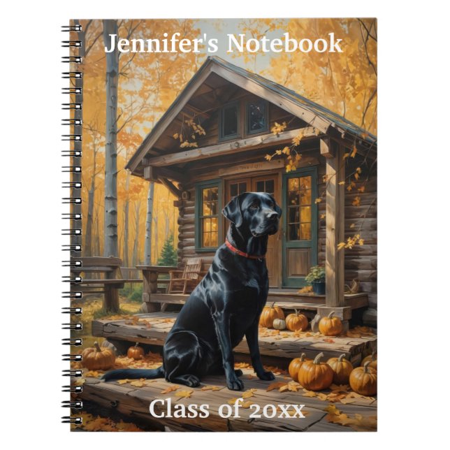 Cuaderno Cabina de registro de recuperación de Labrador Neg (Frente)