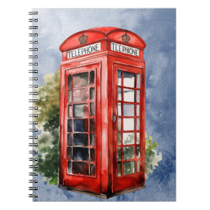 Cuaderno Cabina de teléfono británica vintage