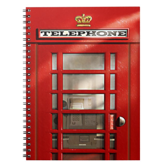 Cuaderno Cabina de teléfonos roja británica clásica (Frente)