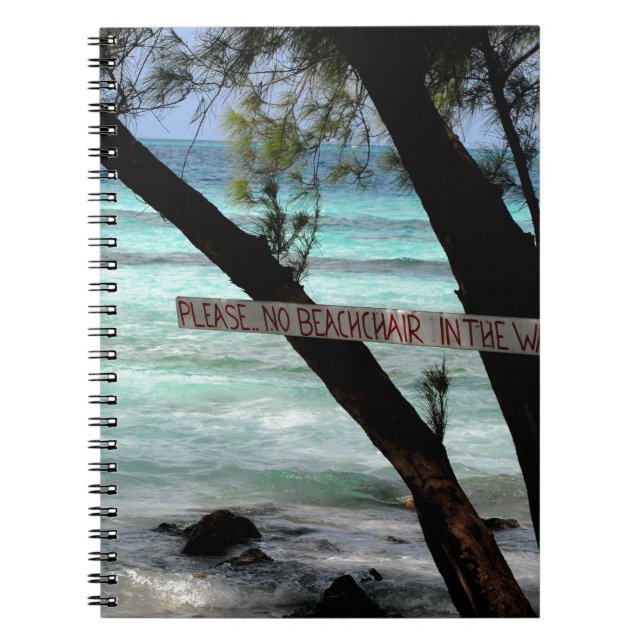 Cuaderno Cabinas de playa Rum Point Gran Caimán (Frente)