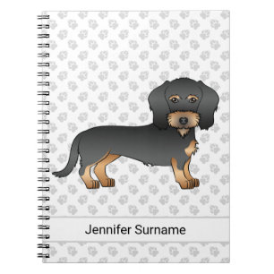 Cuaderno Cable Negro Y Tan Haitiano Perro Dachshund Con Tex