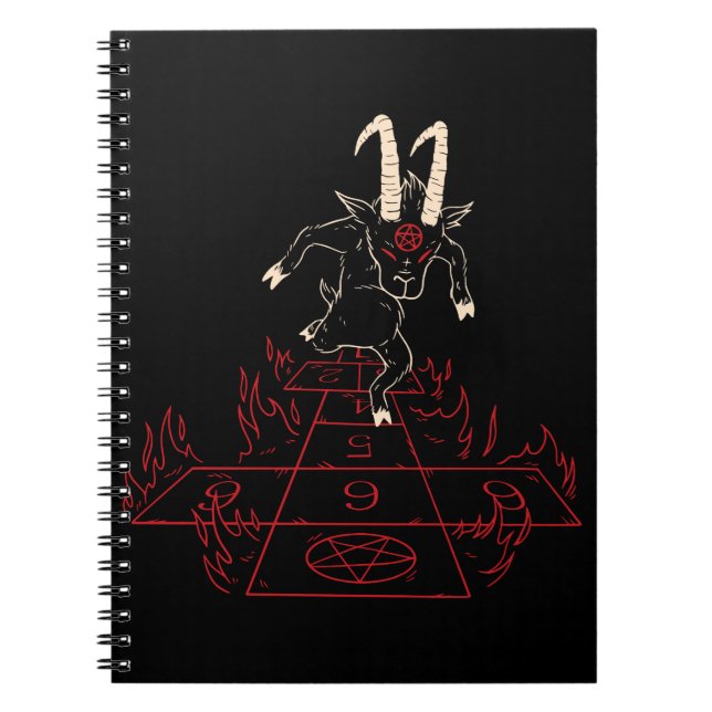 Cuaderno Cabra diabólica jugando regalo de Halloween para a (Frente)