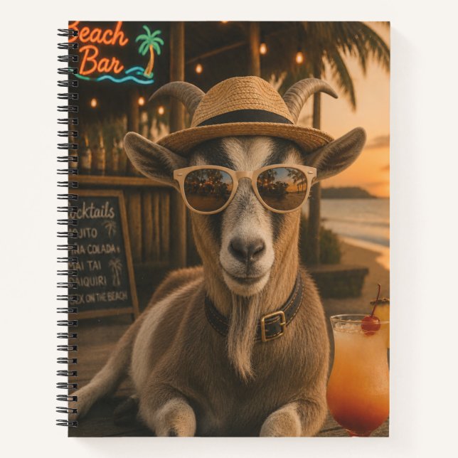Cuaderno Cabra fresca de la playa con cóctel (Anverso)