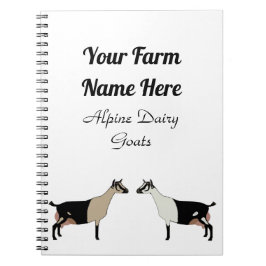 Cuaderno Cabra lechera alpina personalizada