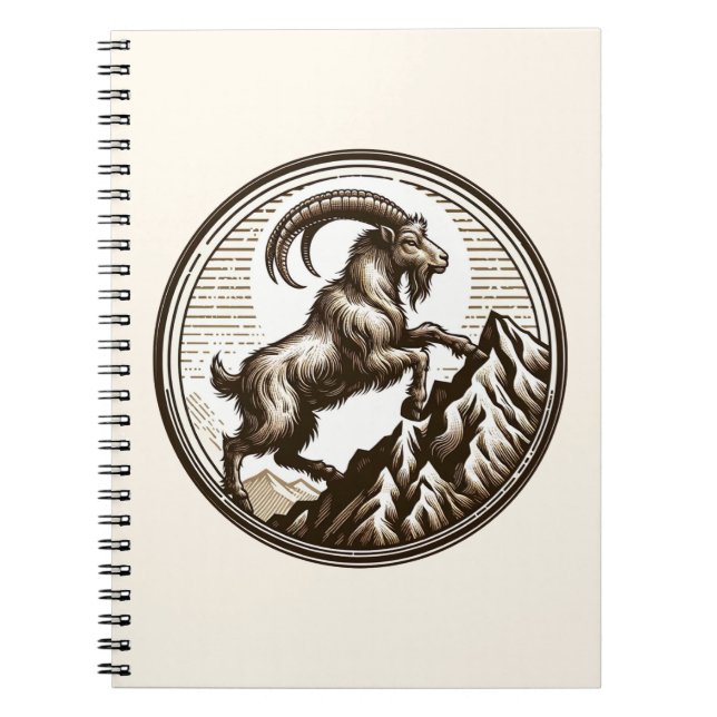 Cuaderno Cabra Montés Ascendente Capricornio Cumpleaños Zod (Frente)