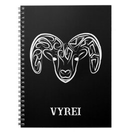 Cuaderno Cabra/oveja tribal negra y blanca