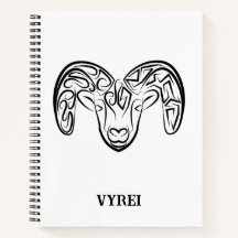 Cabra/oveja tribal negra y blanca