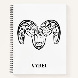 Cuaderno Cabra/oveja tribal negra y blanca