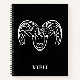 Cuaderno Cabra/oveja tribal negra y blanca