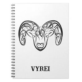 Cuaderno Cabra/oveja tribal negra y blanca