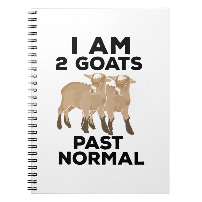 Cuaderno Cabras - Estoy 2 cabras más allá de lo normal (Frente)