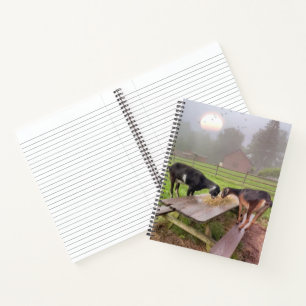 Cuaderno Cabras felices al atardecer