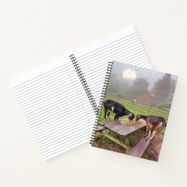 Cuaderno Cabras felices al atardecer (Interior)