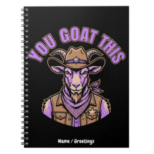 Cuaderno Cabrito Vaquero Divertido Diseño Occidental Motiva