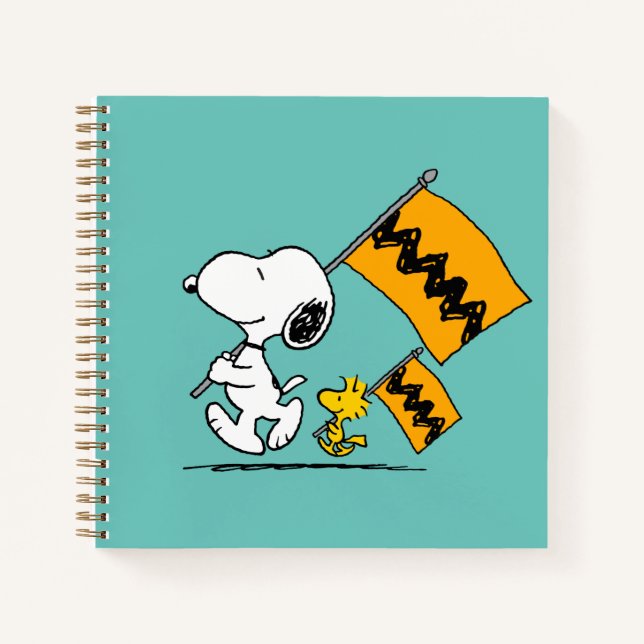 Cuaderno Cacahuetes | Banderas Snoopy & Woodstock (Anverso)