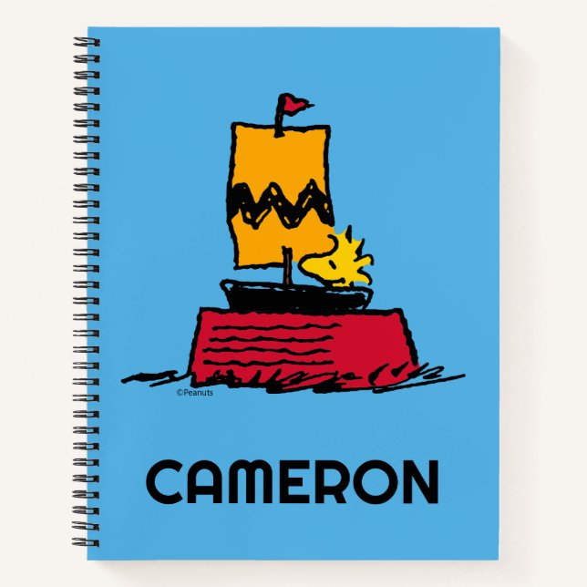 Cuaderno Cacahuetes | Barco de vela de Woodstock Snoopy Dis (Anverso)