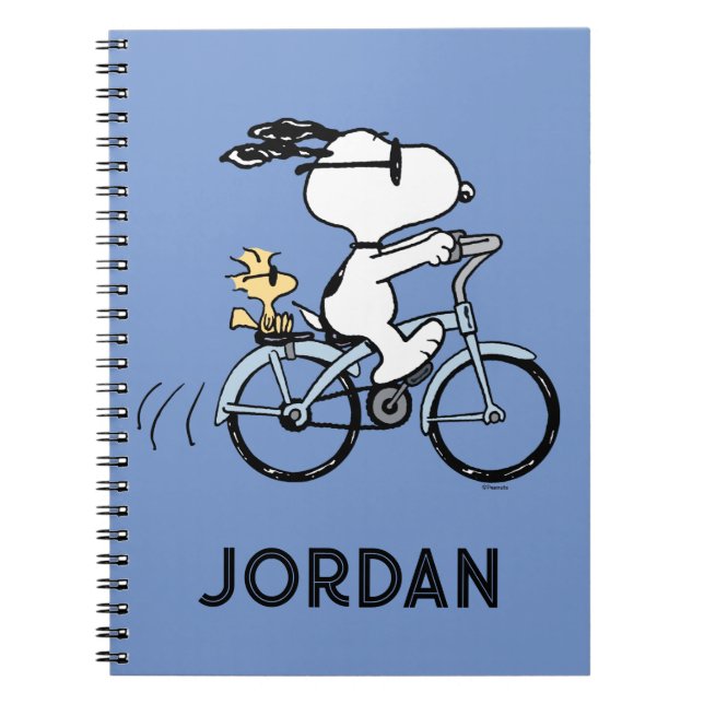Cuaderno Cacahuetes | Bicicleta Snoopy & Woodstock (Frente)