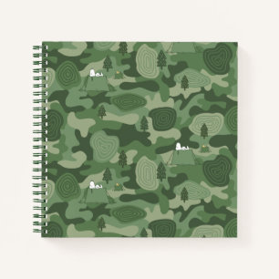 Cuaderno Cacahuetes   Campamento de camuflaje Snoopy & Wood